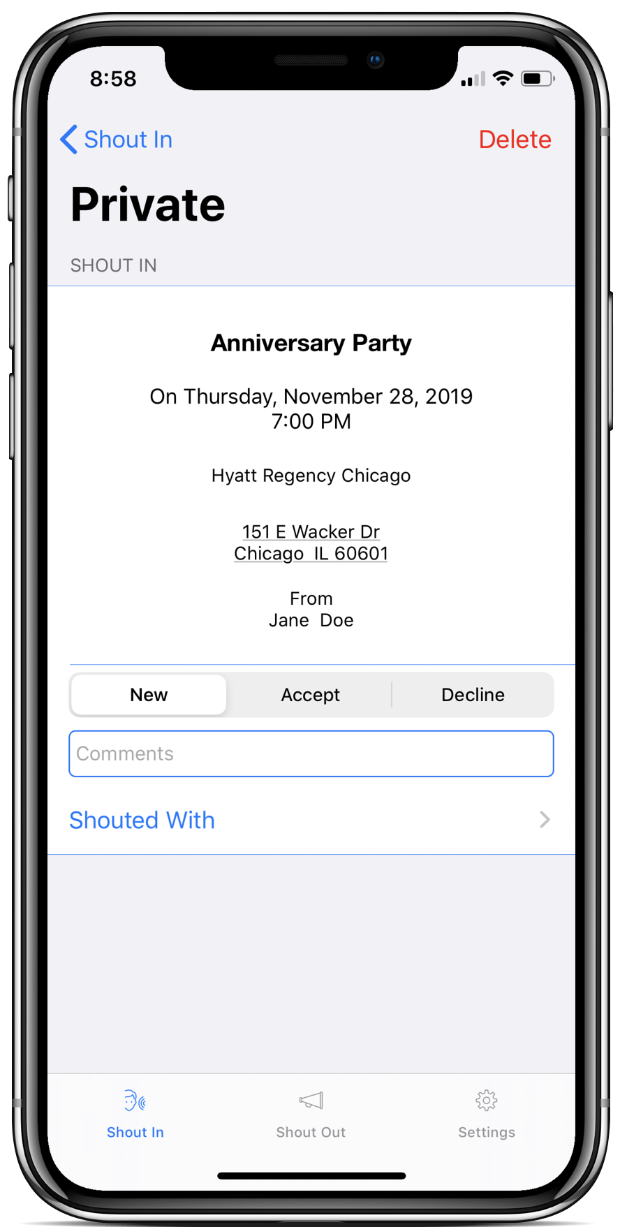 Shout In Shout Detail